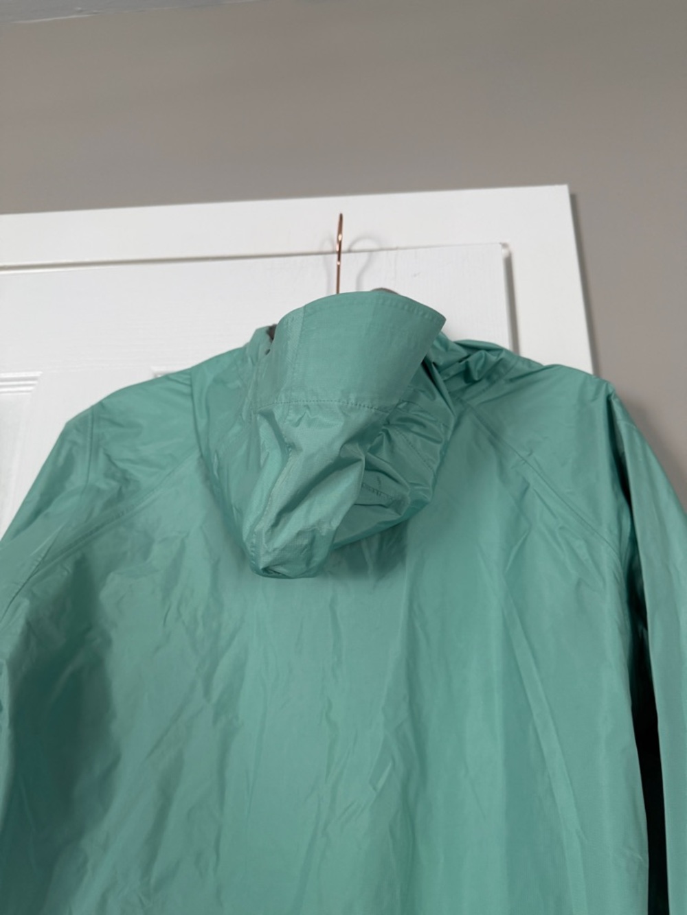 Patagonia Teal Green Windbreaker Rain Zip Up Hoodie Jacket Outdoor Camping - Picture 7 of 8